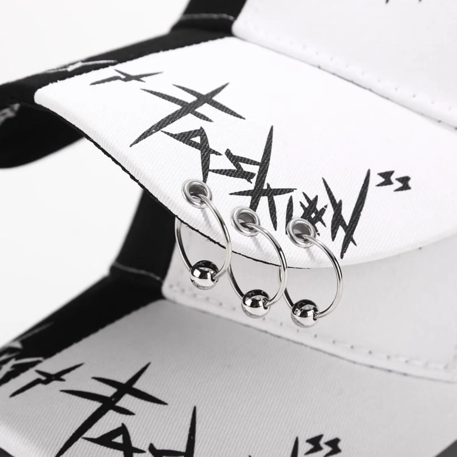 Men Women Y2K Punk Baseball Cap Graffiti Korean Hip Hop Hat Emo Alt Adjustable Caps Street Accessories Clothes Summer