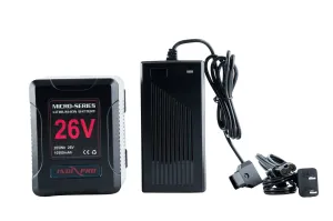 Micro-Series 26V 260Wh Lithium-Ion Battery (Gold Mount) & D-Tap Charger Kit