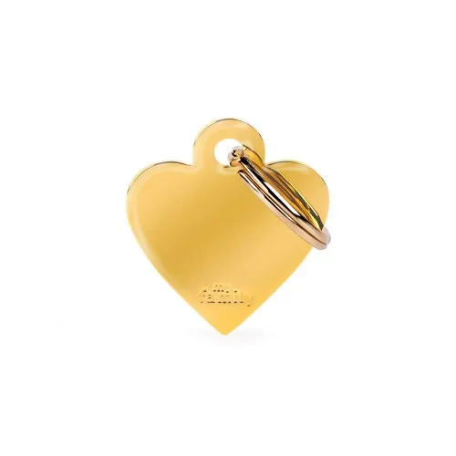 MyFamily Pet Tag: Basic Gold Large Heart