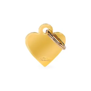 MyFamily Pet Tag: Basic Gold Large Heart