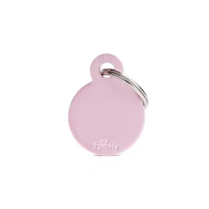 MyFamily Pet Tag: Basic Small Aluminum Pink Circle