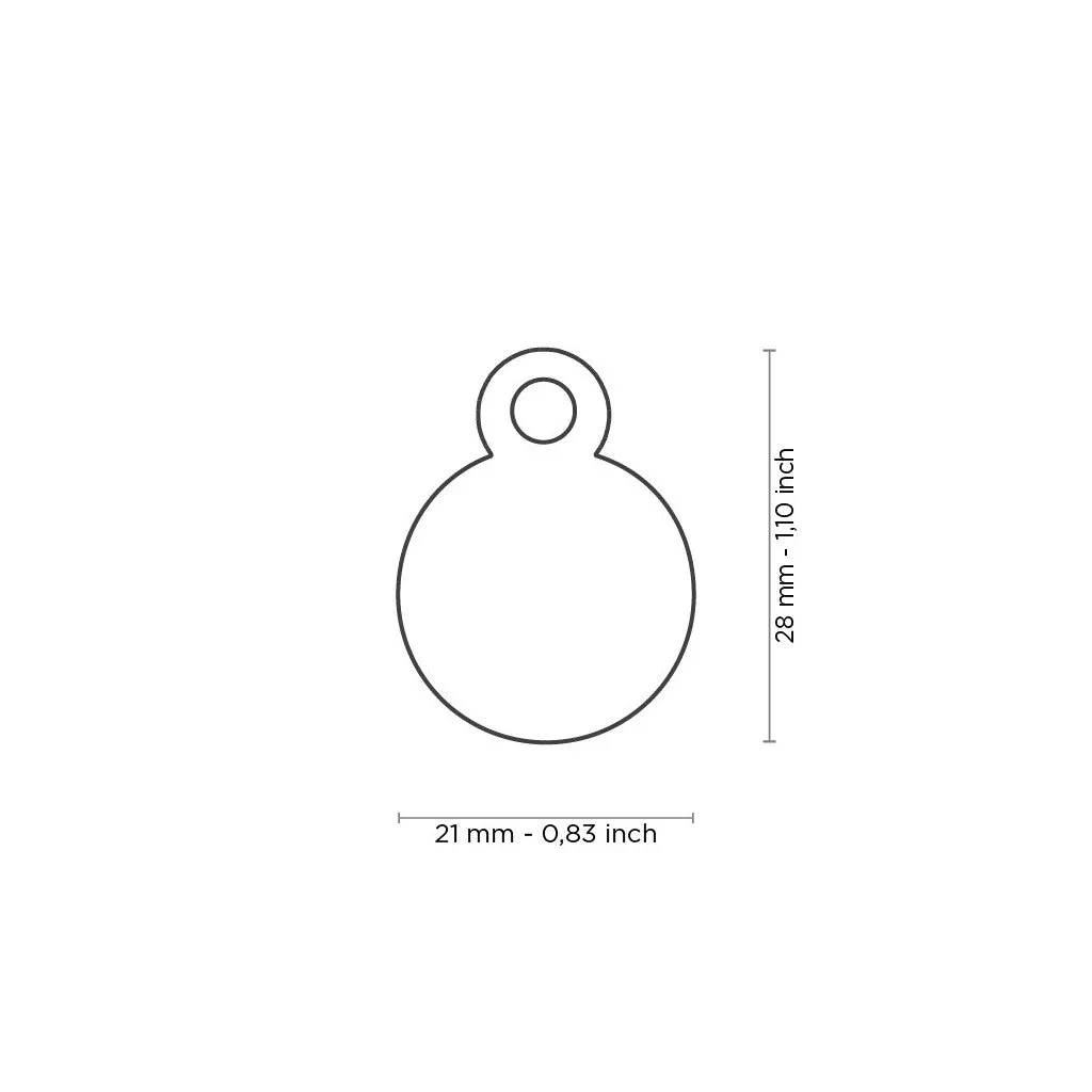 MyFamily Pet Tag: Basic Small Aluminum Pink Circle