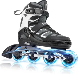 NYCTUS Inline Skates for Kids and Adults, Adjustable Inline Skates for Girls and Boys, Roller Skates for Women and Men with Full Light up Wheels
