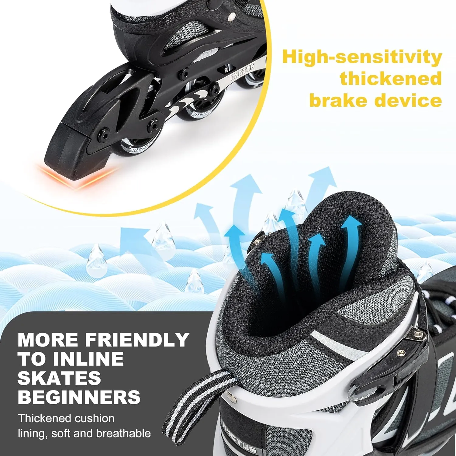 NYCTUS Inline Skates for Kids and Adults, Adjustable Inline Skates for Girls and Boys, Roller Skates for Women and Men with Full Light up Wheels