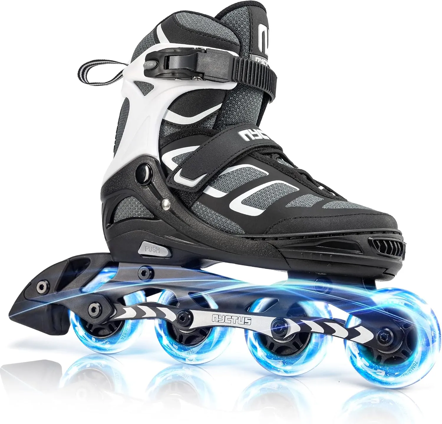 NYCTUS Inline Skates for Kids and Adults, Adjustable Inline Skates for Girls and Boys, Roller Skates for Women and Men with Full Light up Wheels