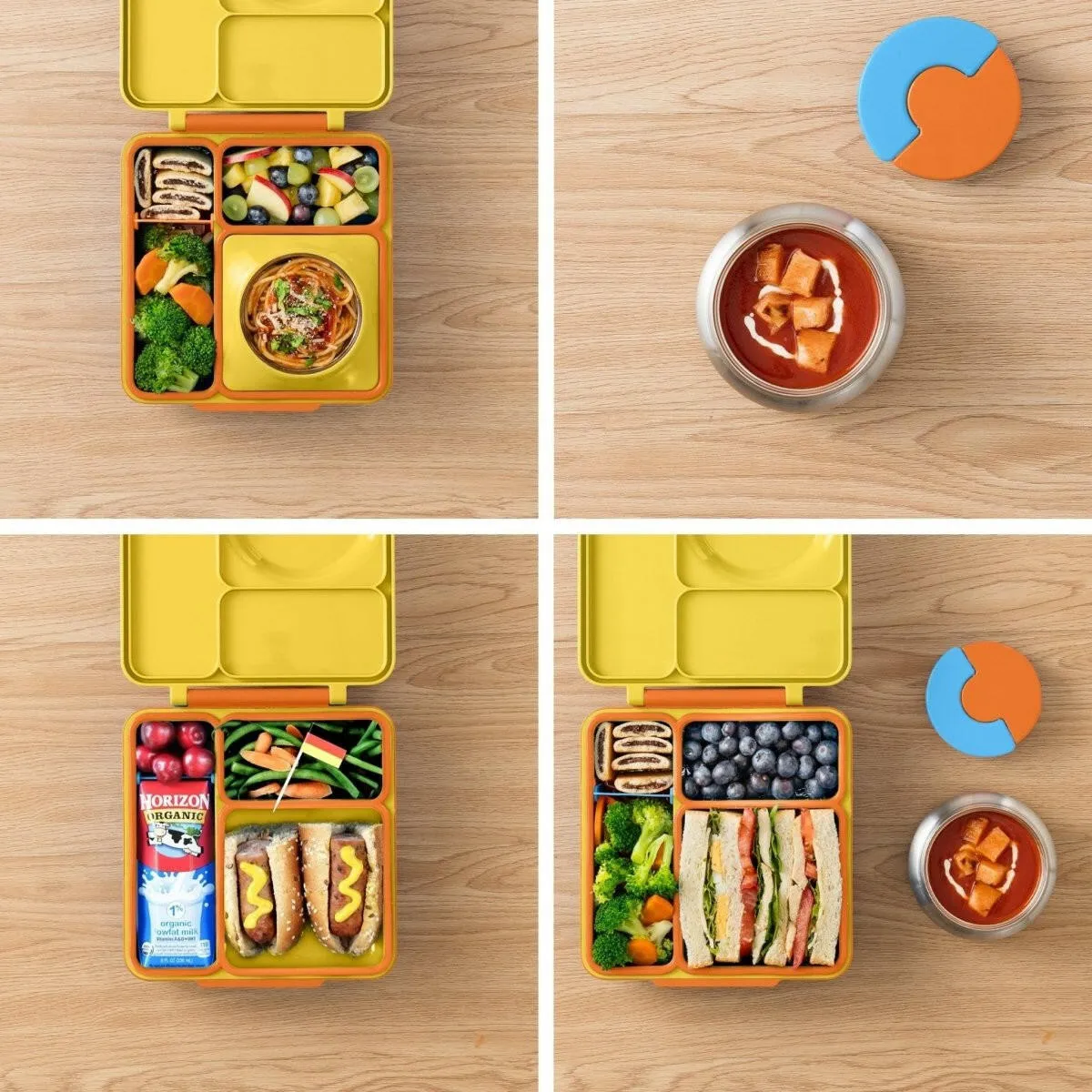 OmieBox V2 Bento Box for Kids - Insulated Bento Lunch Box - Sunshine