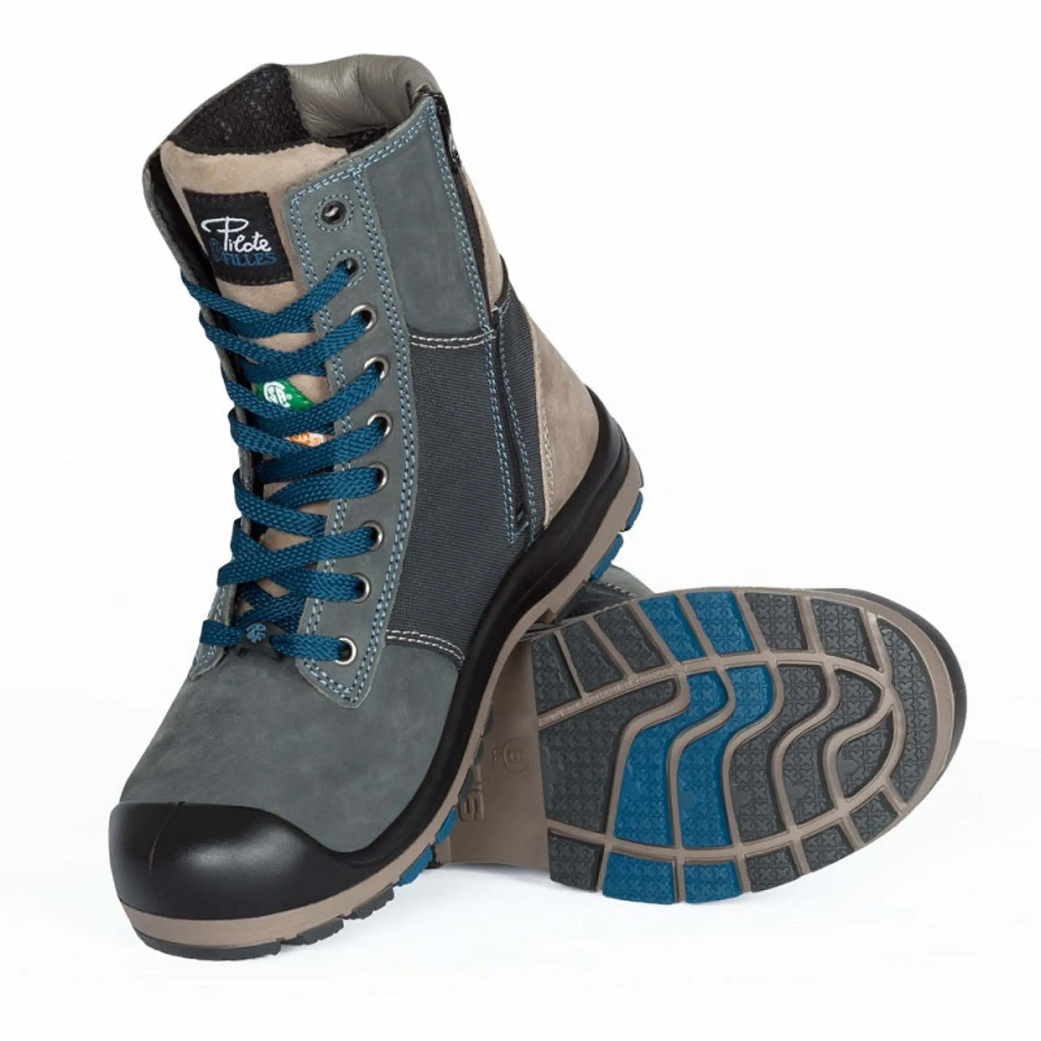 P&F Women's 8" CSA Safety Work Boots PF368 Full Grain Leather, Steel Toe, Anti-Slip Outsole, Lightweight, YKK Zipper, Shock-Absorbing Insoles | Sizes 5-12