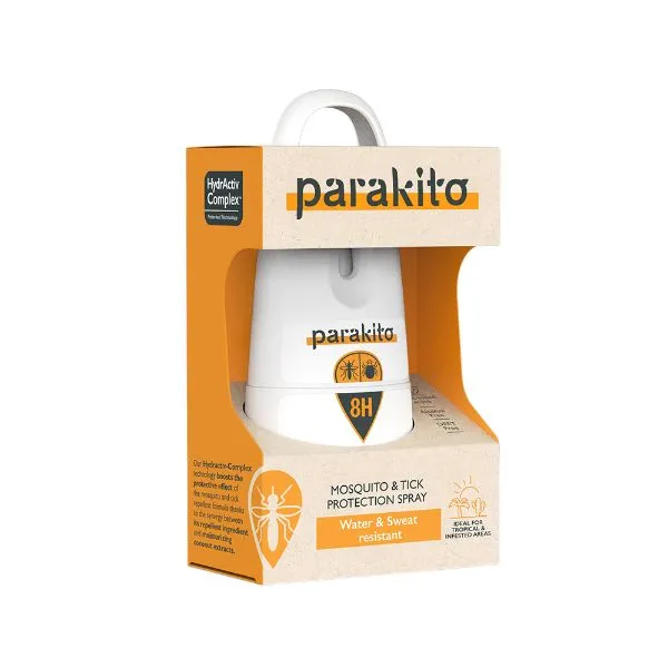 PARAKITO - Mosquito & Tick Protection Spray - Water & Sweat Resistant