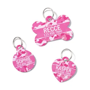 Personalized Pink Camo Pet ID Tag