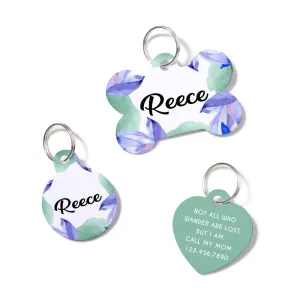 Personalized Unique Floral Pet ID Tag