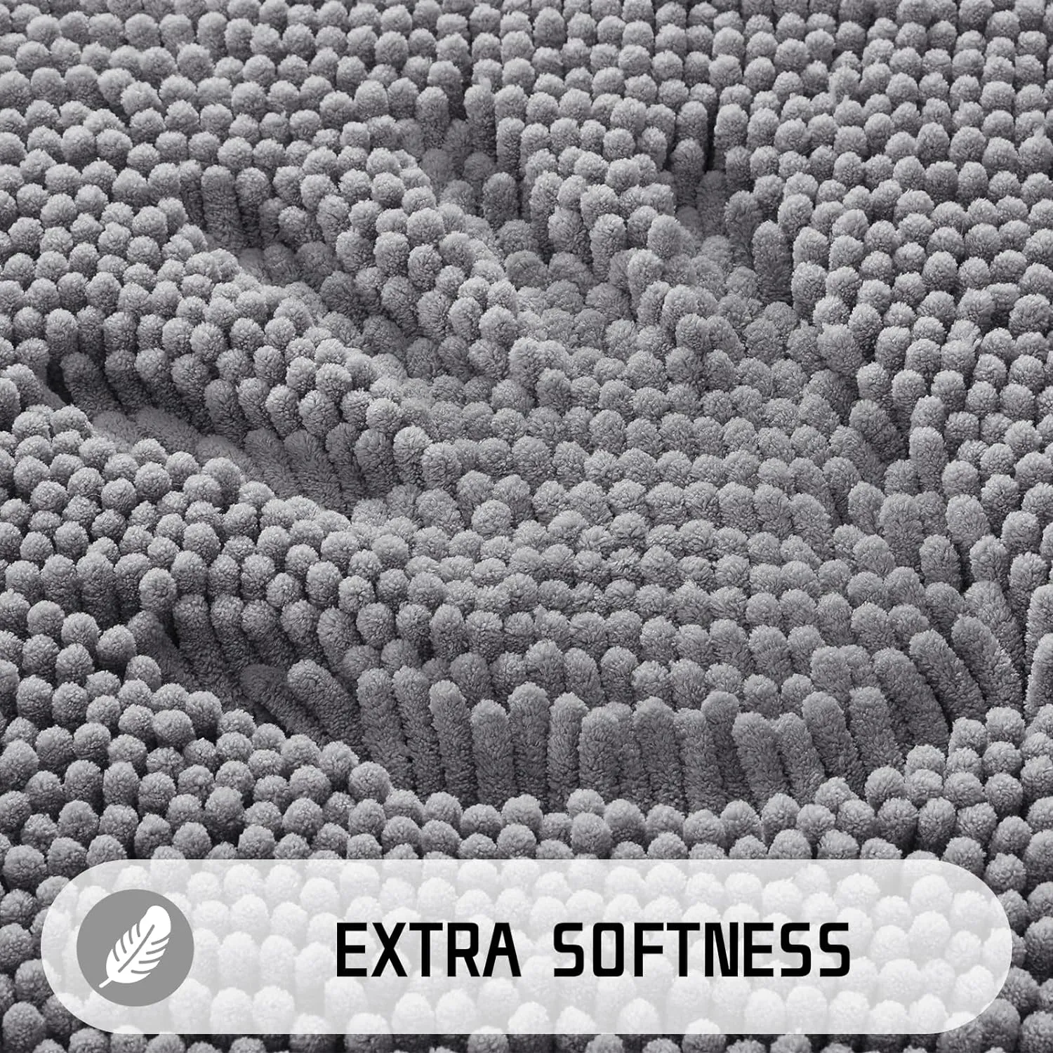 Plush Bath Mat: Yimobra's Non-Slip Chenille Rug