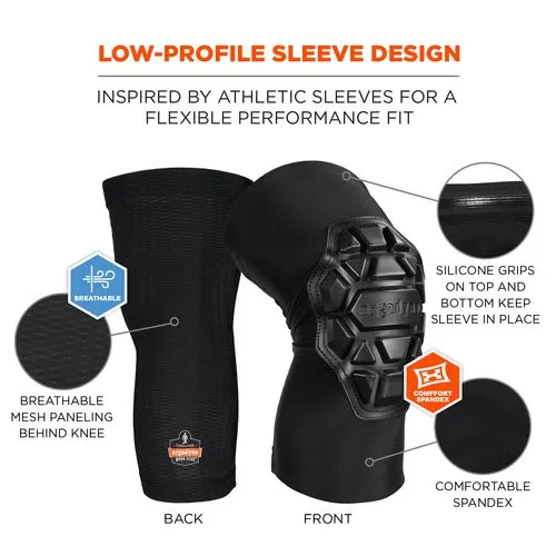 Proflex 550 Padded Knee Sleeves With 3-layer Foam Cap, Slip-on, X-large , Black, Pair