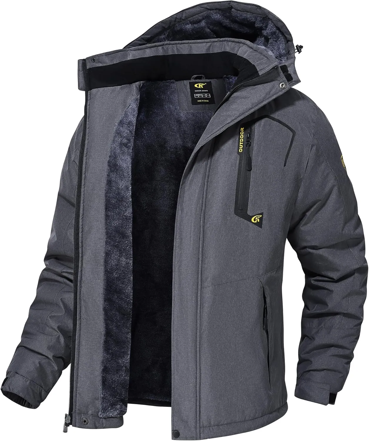 QPNGRP Mens Waterproof Ski Snowboard Jacket Winter Windproof Snow Coat