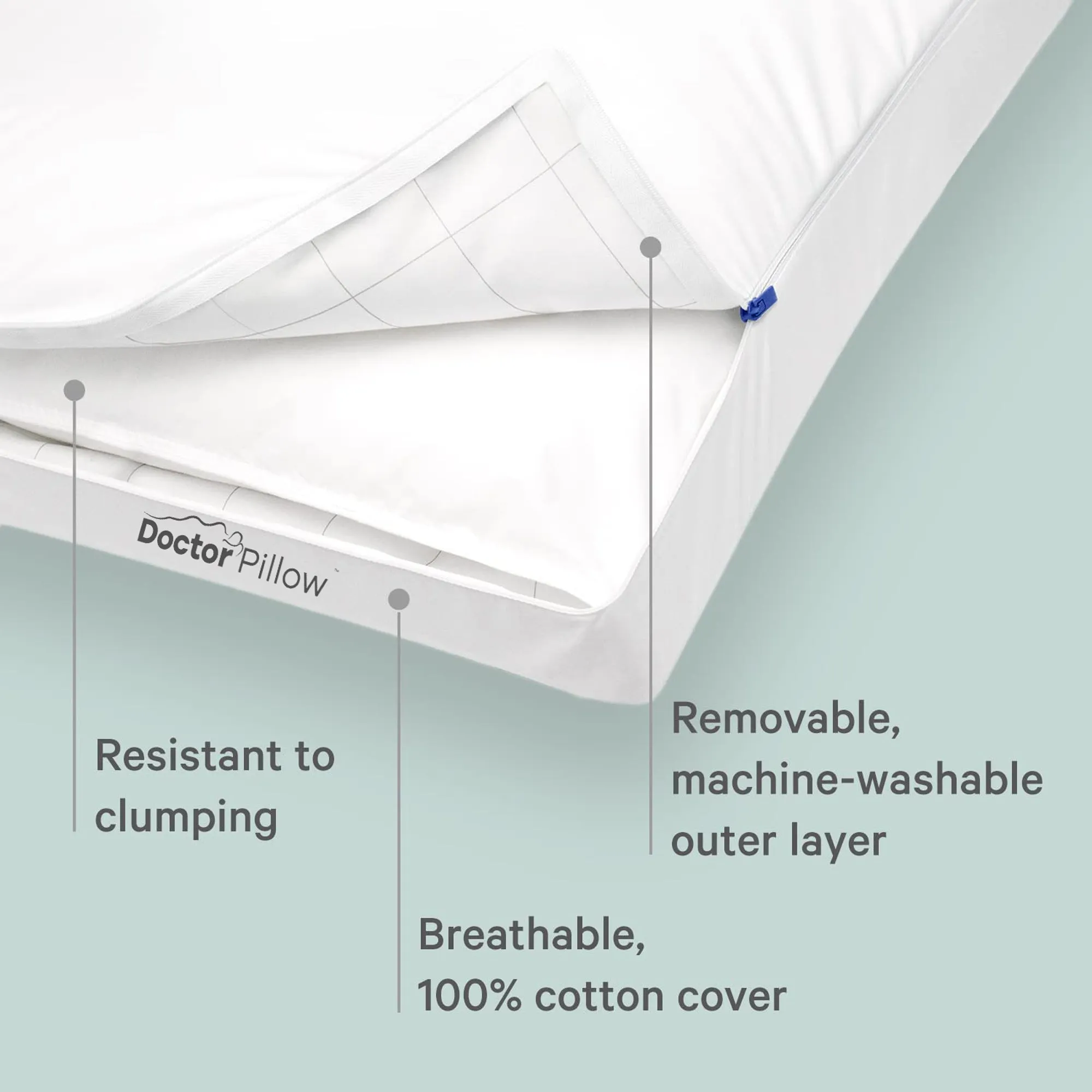 REMEDY HEALTH PILLOW - Original for Incredible Night’s Sleep, Standard, White