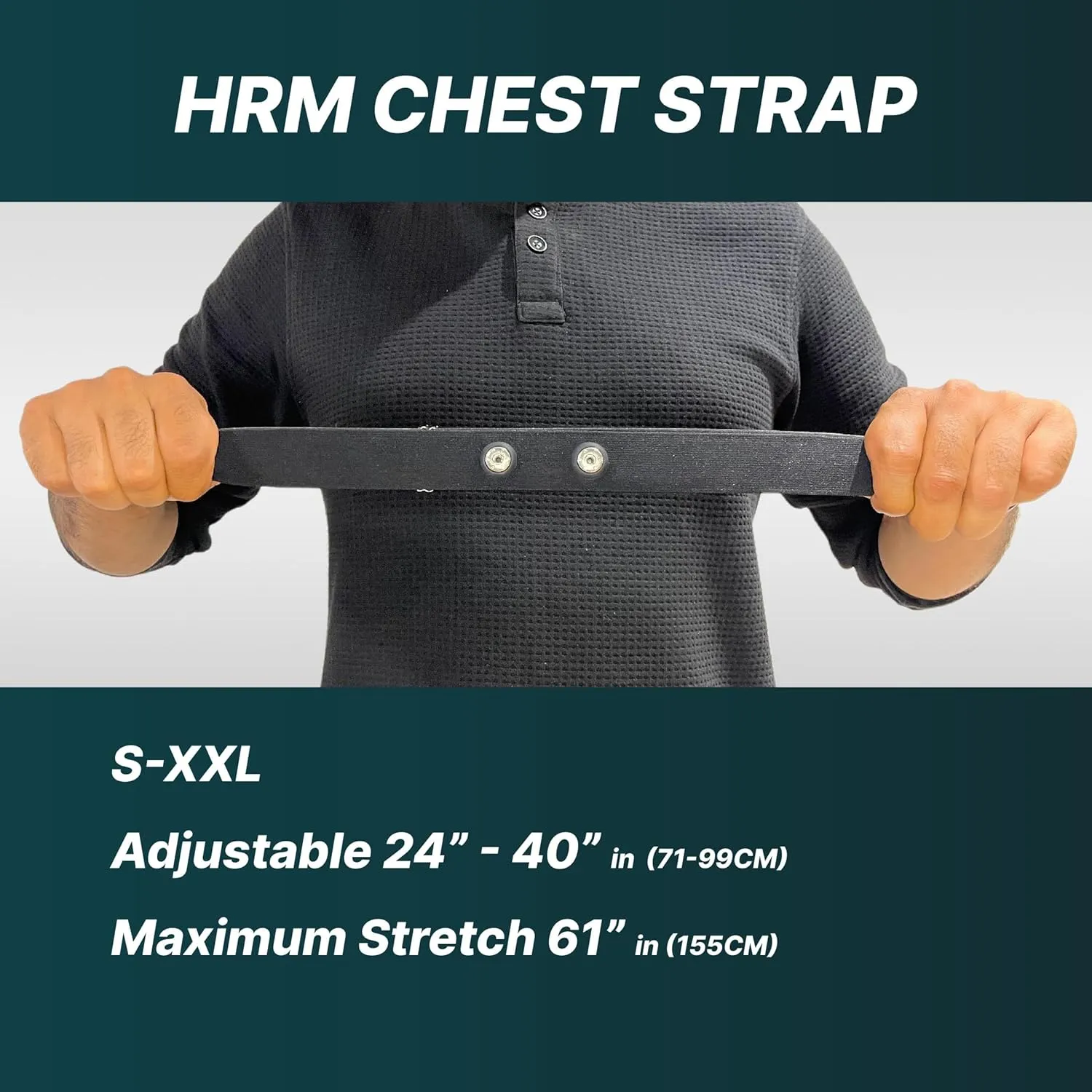 Replacement Heart Rate Chest Monitor Strap, Compatible with Frontier X2 Wahoo Tickr Polar Garmin HRM Coospo