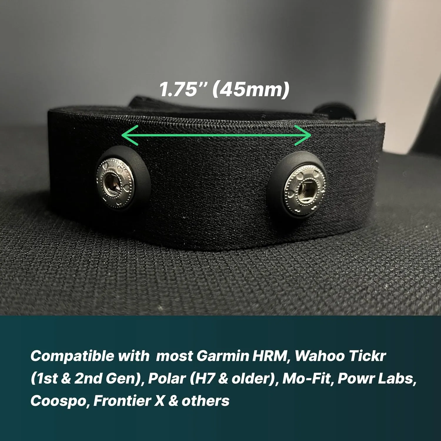 Replacement Heart Rate Chest Monitor Strap, Compatible with Frontier X2 Wahoo Tickr Polar Garmin HRM Coospo
