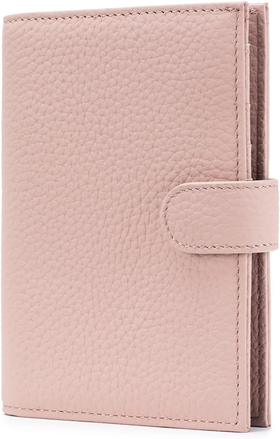 RFID Passport Holder Travel Wallet for Women, Leather Passport Cover Wallet with Card Holders SIM Slots,Zippered Coins Pocket and Cash Slot Slim Compact Travel Wallet (Pink)