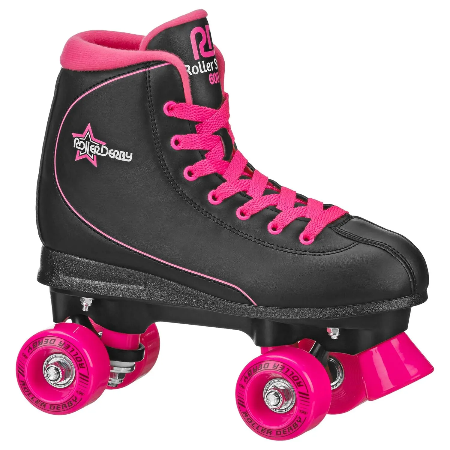 Roller Derby Roller Star 600 Women's Roller Skates - Black/Pink - Size 05
