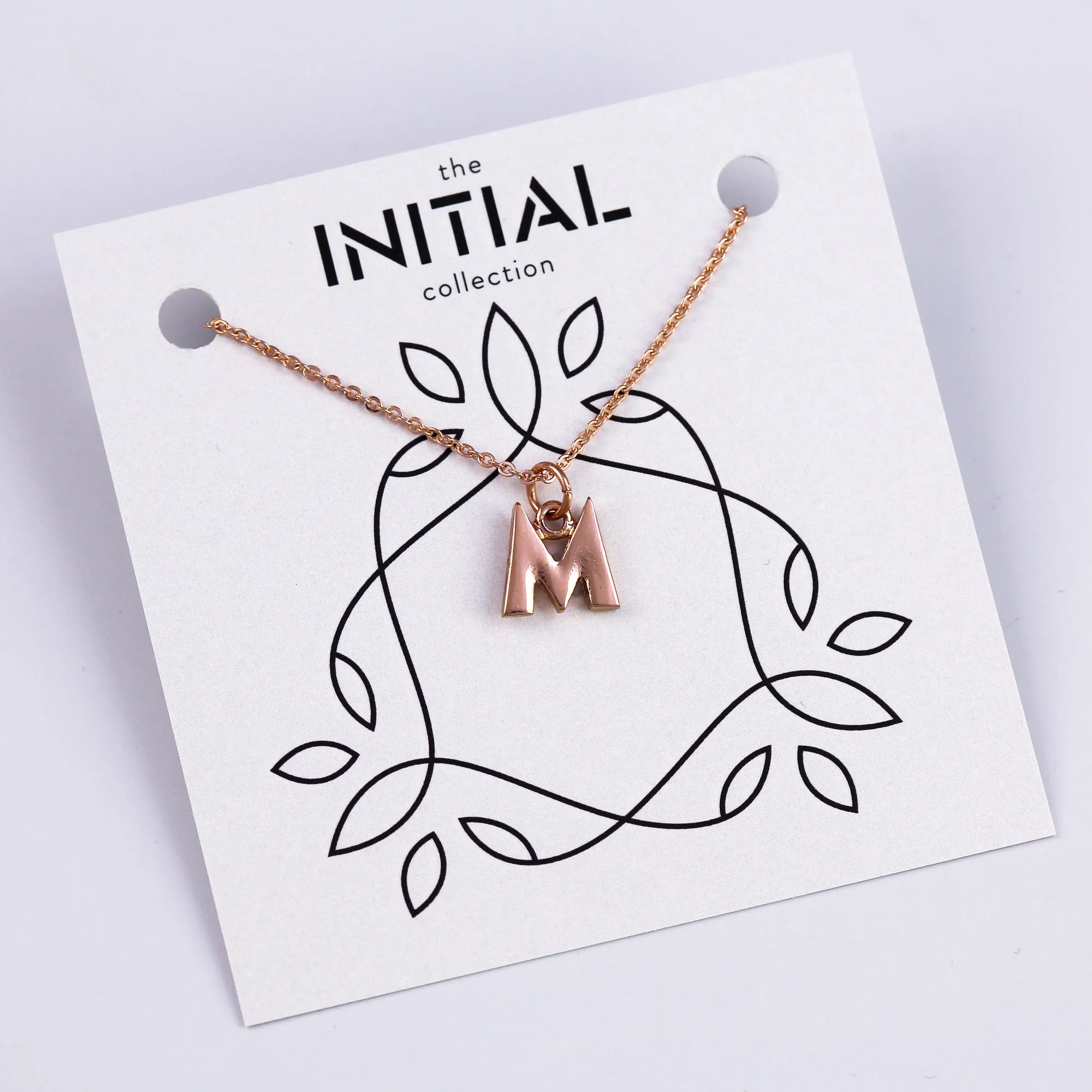 Rose Gold Initial Necklace