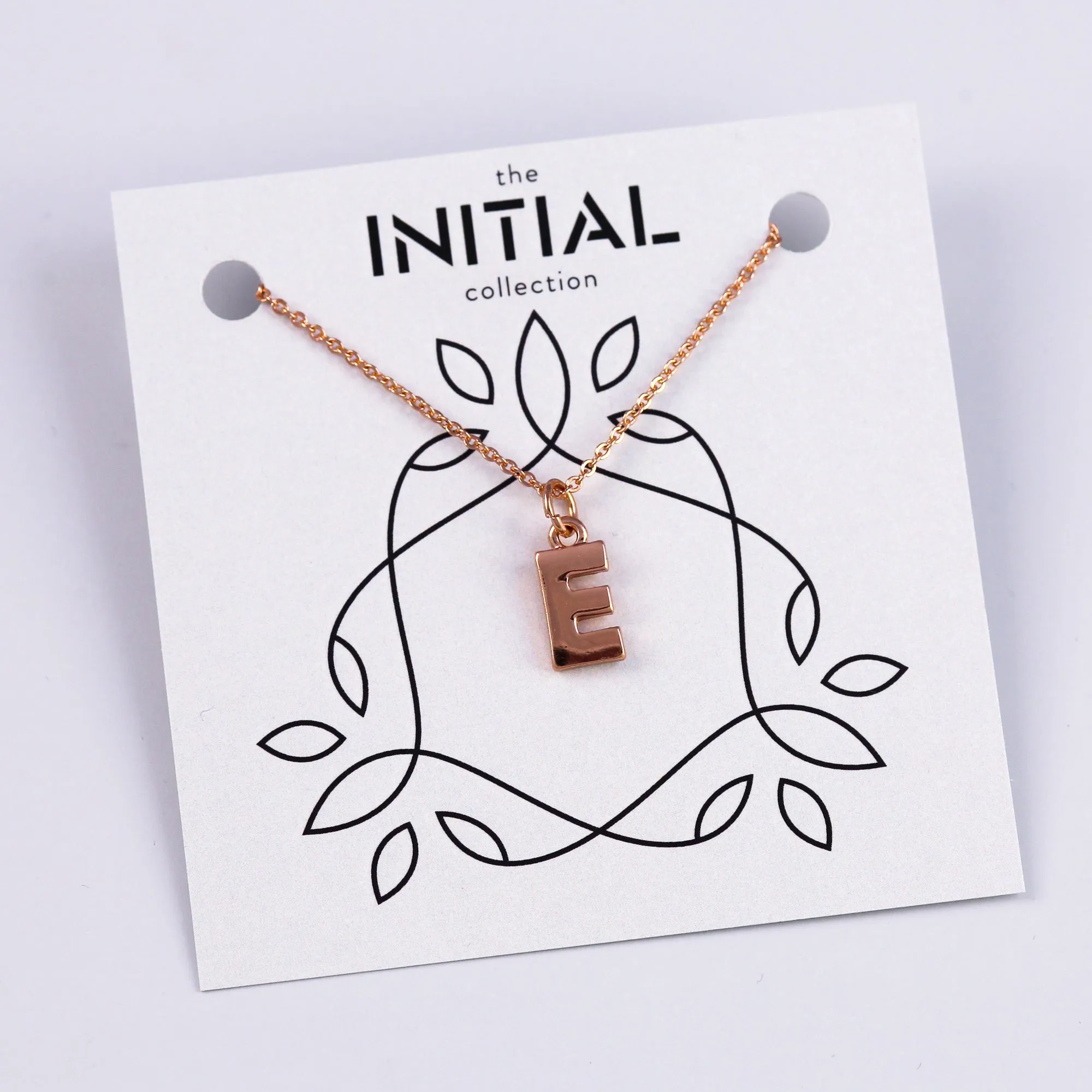 Rose Gold Initial Necklace