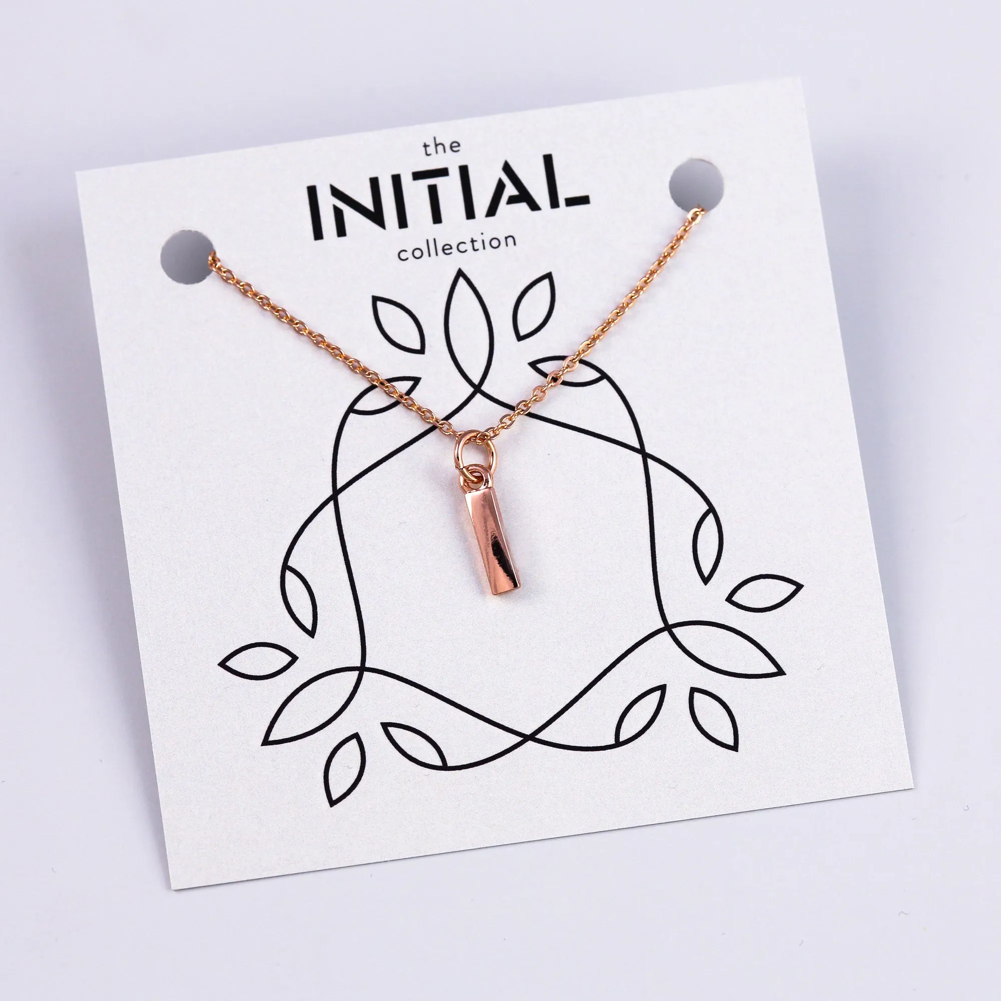 Rose Gold Initial Necklace