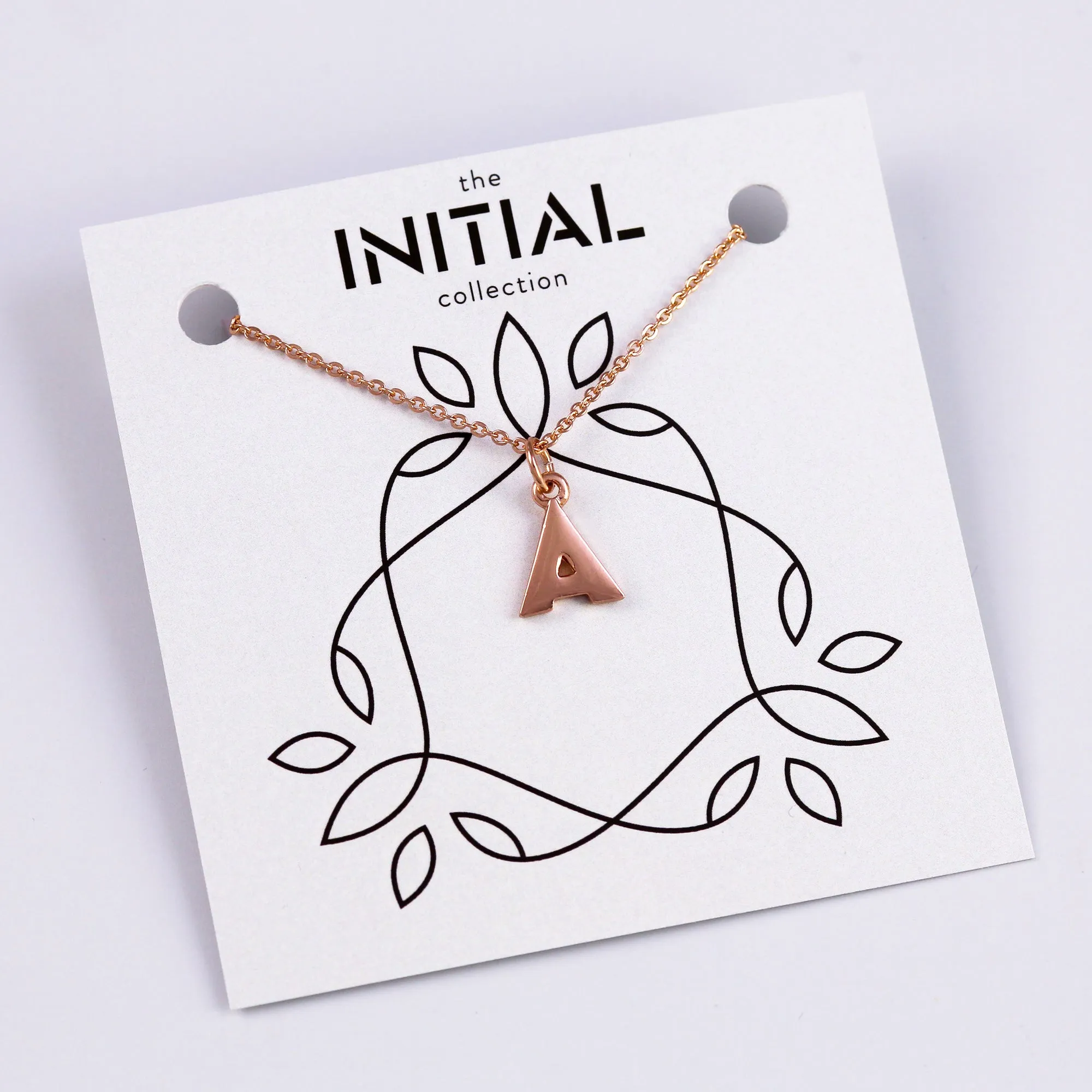 Rose Gold Initial Necklace