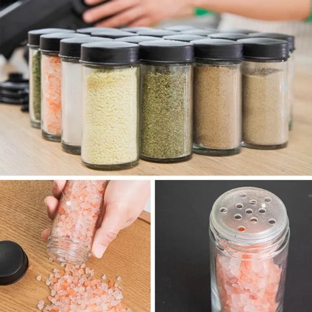 Rotating 18 Piece Spice Jar Organizer