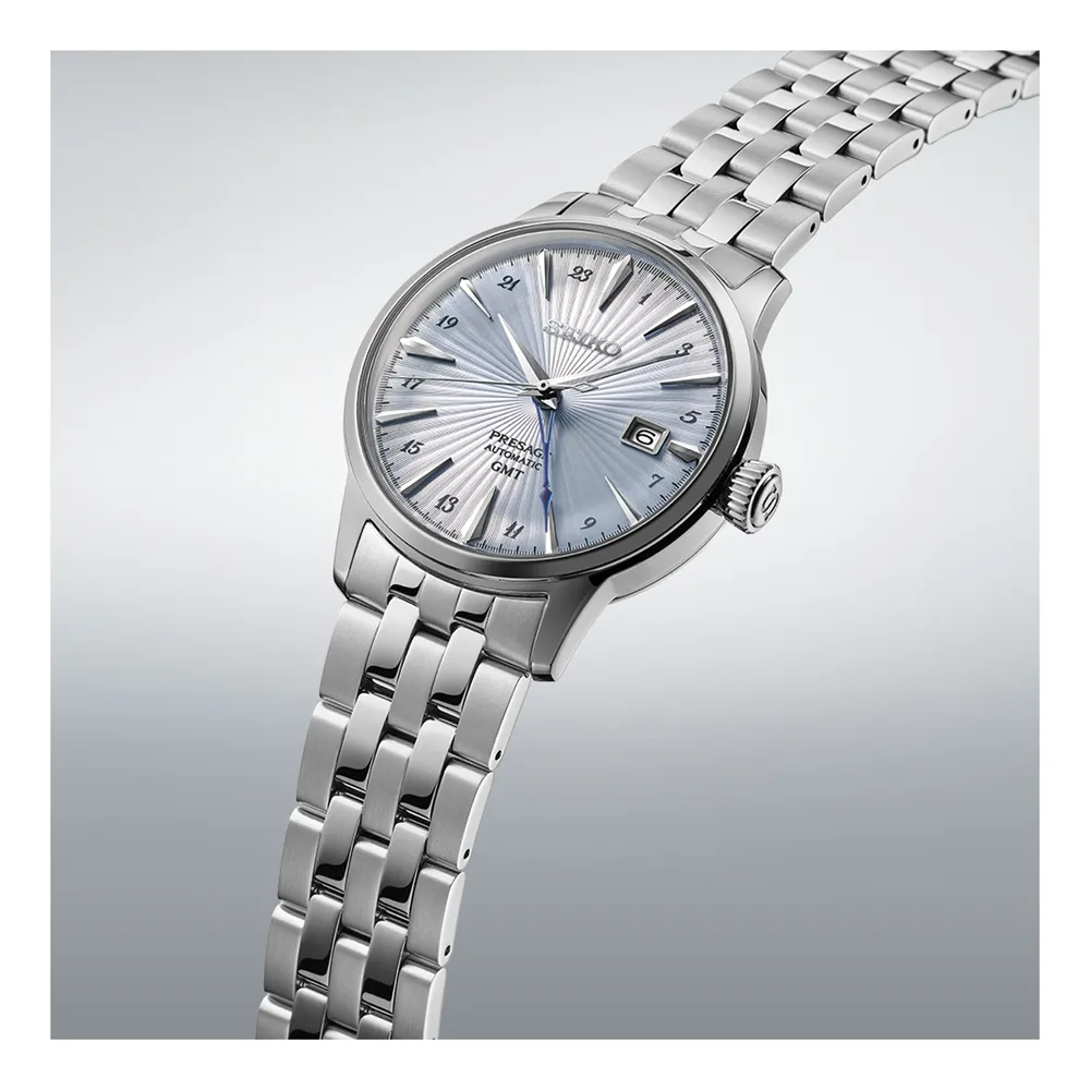 Seiko Presage Automatic GMT Stainless Steel Timepiece SSK037J