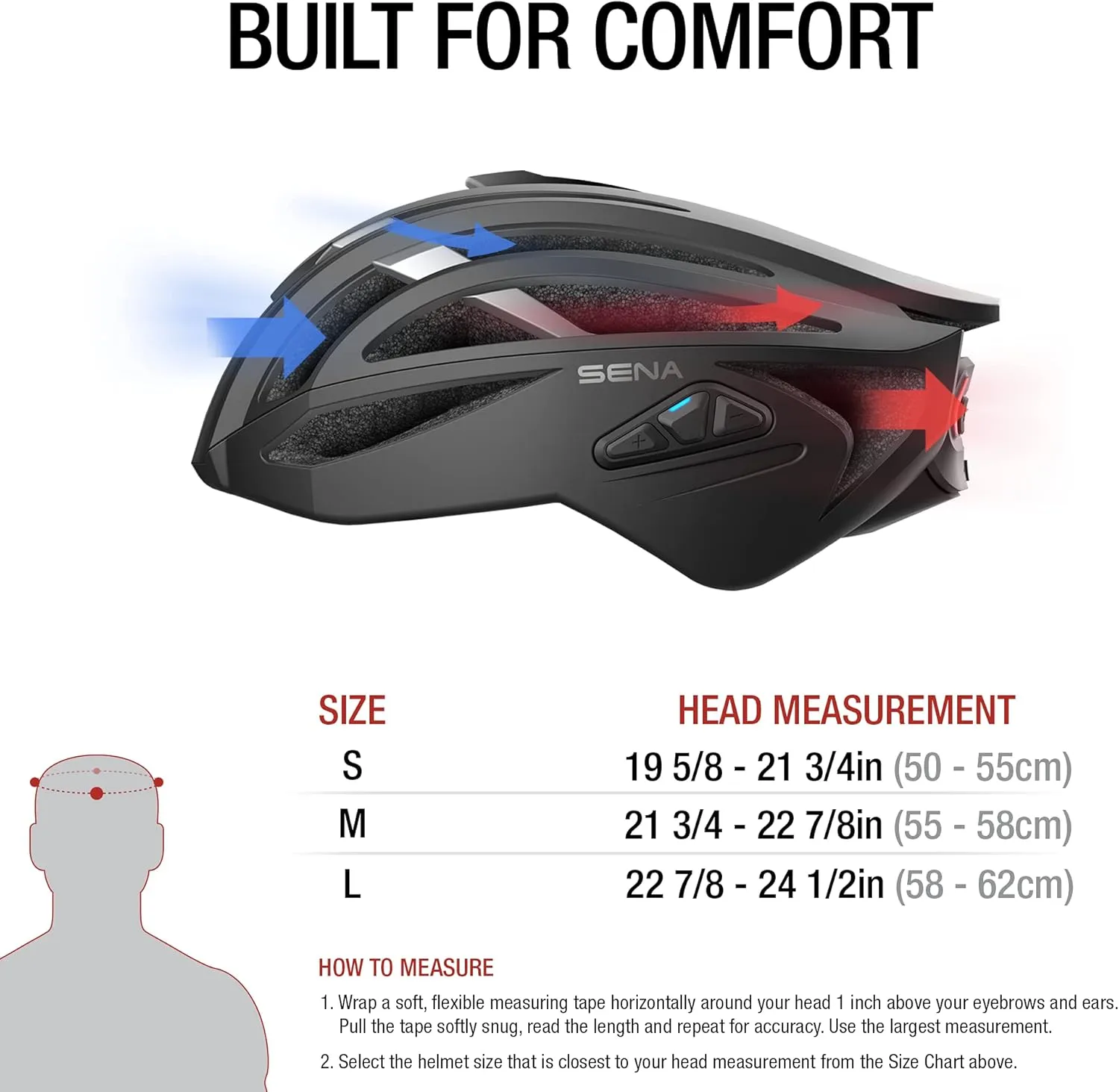 Sena R2 / R2 EVO / (Alexa Built-in) only R2X, Smart Bluetooth and Mesh Intercom Communications Road Cycling Helmet