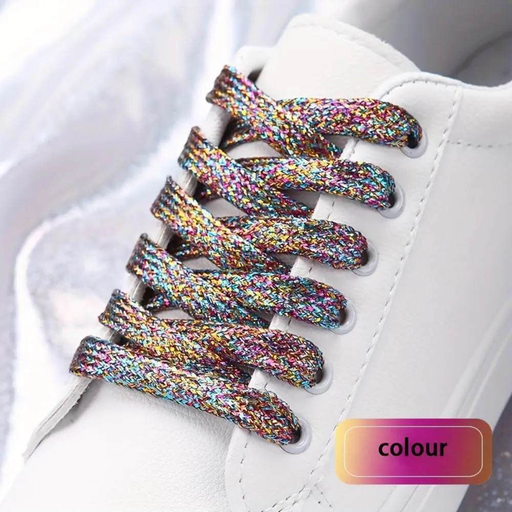 shoelaces colorful lurex laces women kids vs stylish everyday shoestrings ✈️ free.shipping