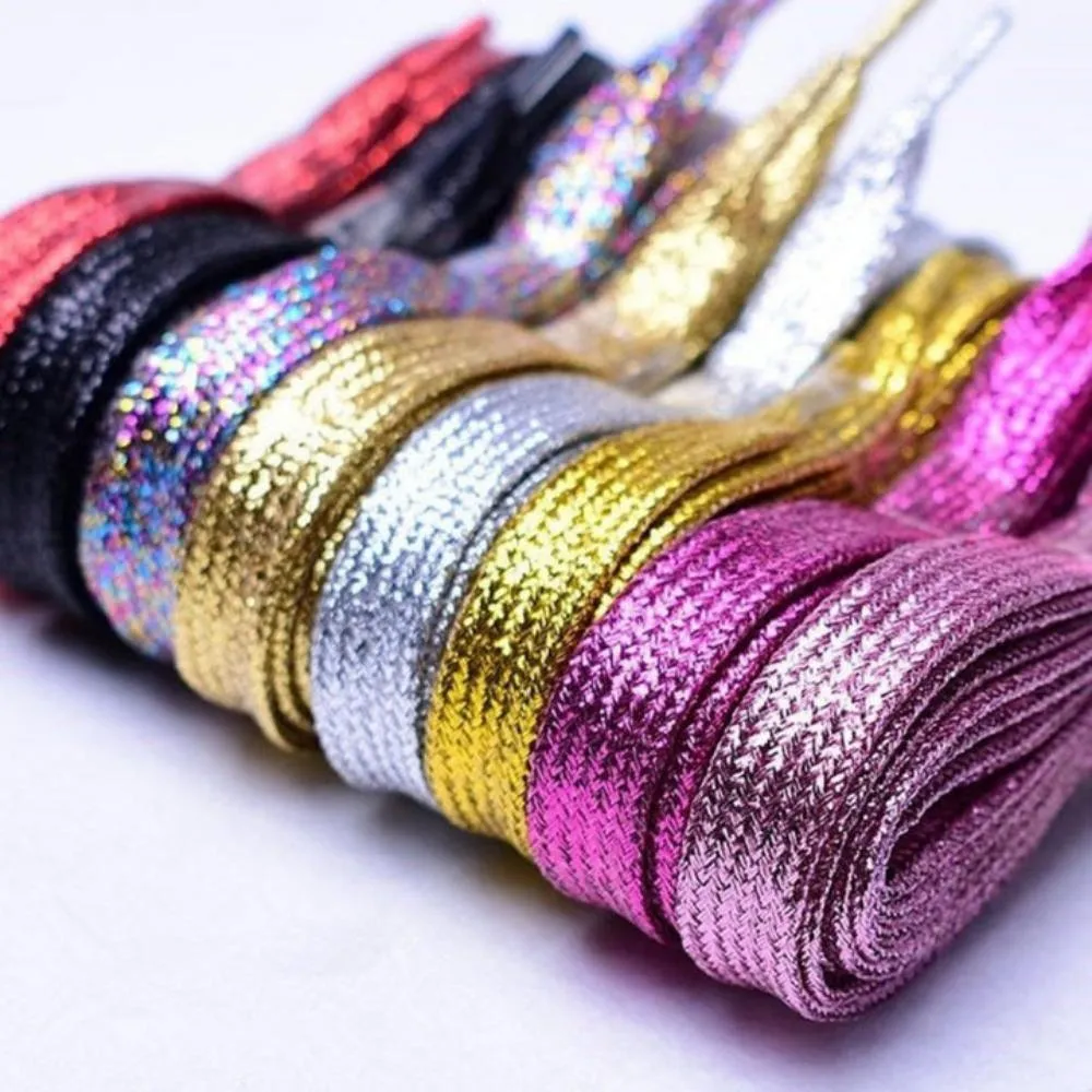shoelaces colorful lurex laces women kids vs stylish everyday shoestrings ✈️ free.shipping
