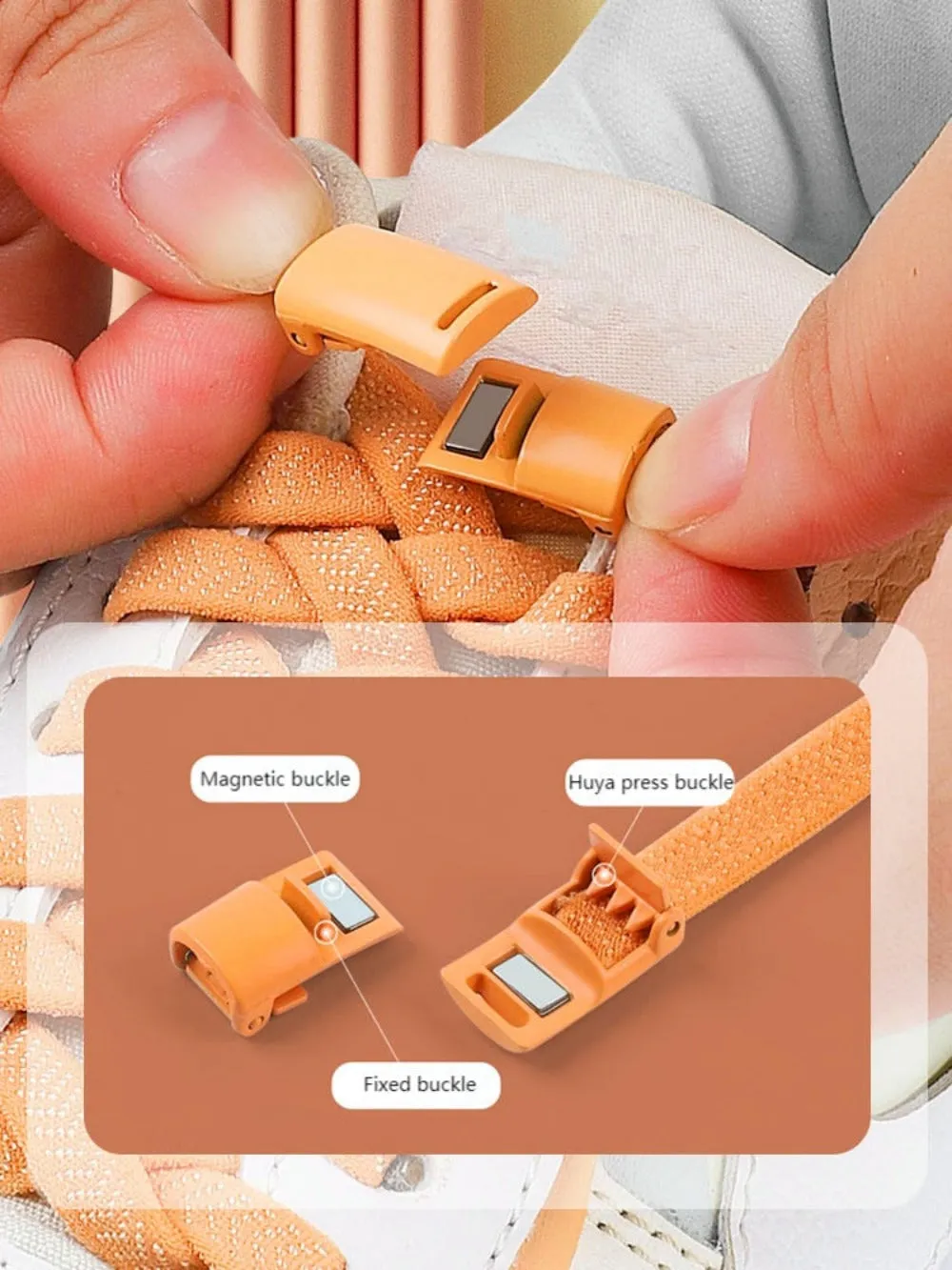 shoelaces magnet lock closure solid replacement durable shoe laces ✈️ free.shipping
