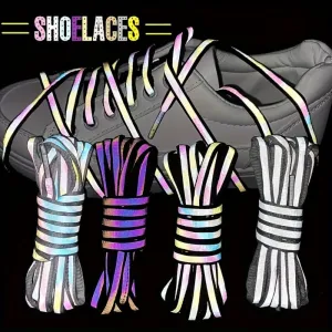 shoelaces reflective sequins normal tying sports shoe laces shoestrings ✈️ free.shipping