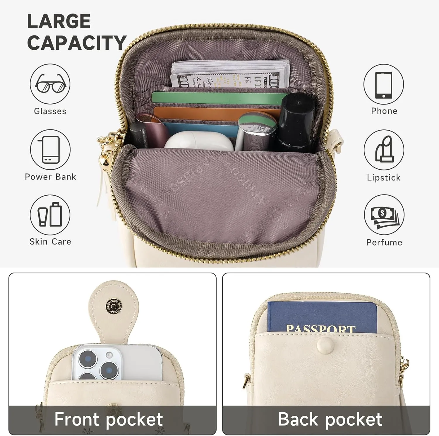 Small Crossbody Bags for Women, Lightweight Mini Cute Cell Phone Purse for Women with Tassel Shining Butterfly