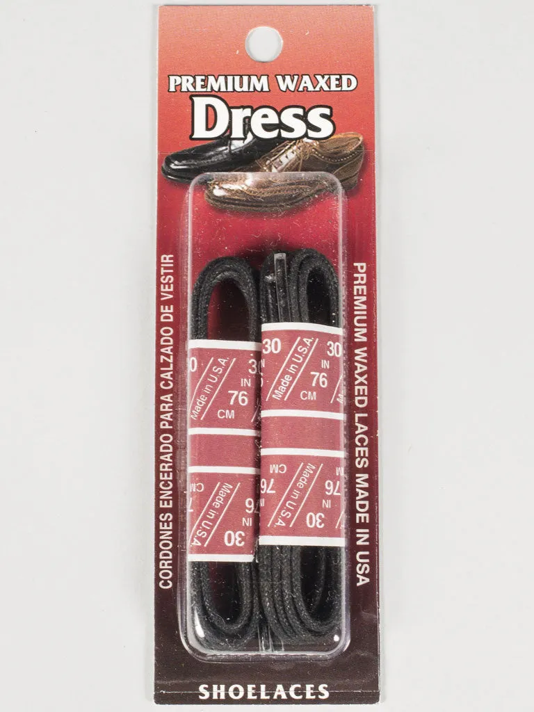 SOLE CHOICE - WAXED DRESS SHOE LACES (BLACK)