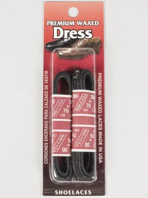 SOLE CHOICE - WAXED DRESS SHOE LACES (BLACK)