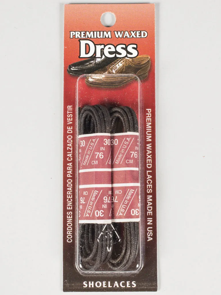 SOLE CHOICE - WAXED DRESS SHOE LACES (BROWN)