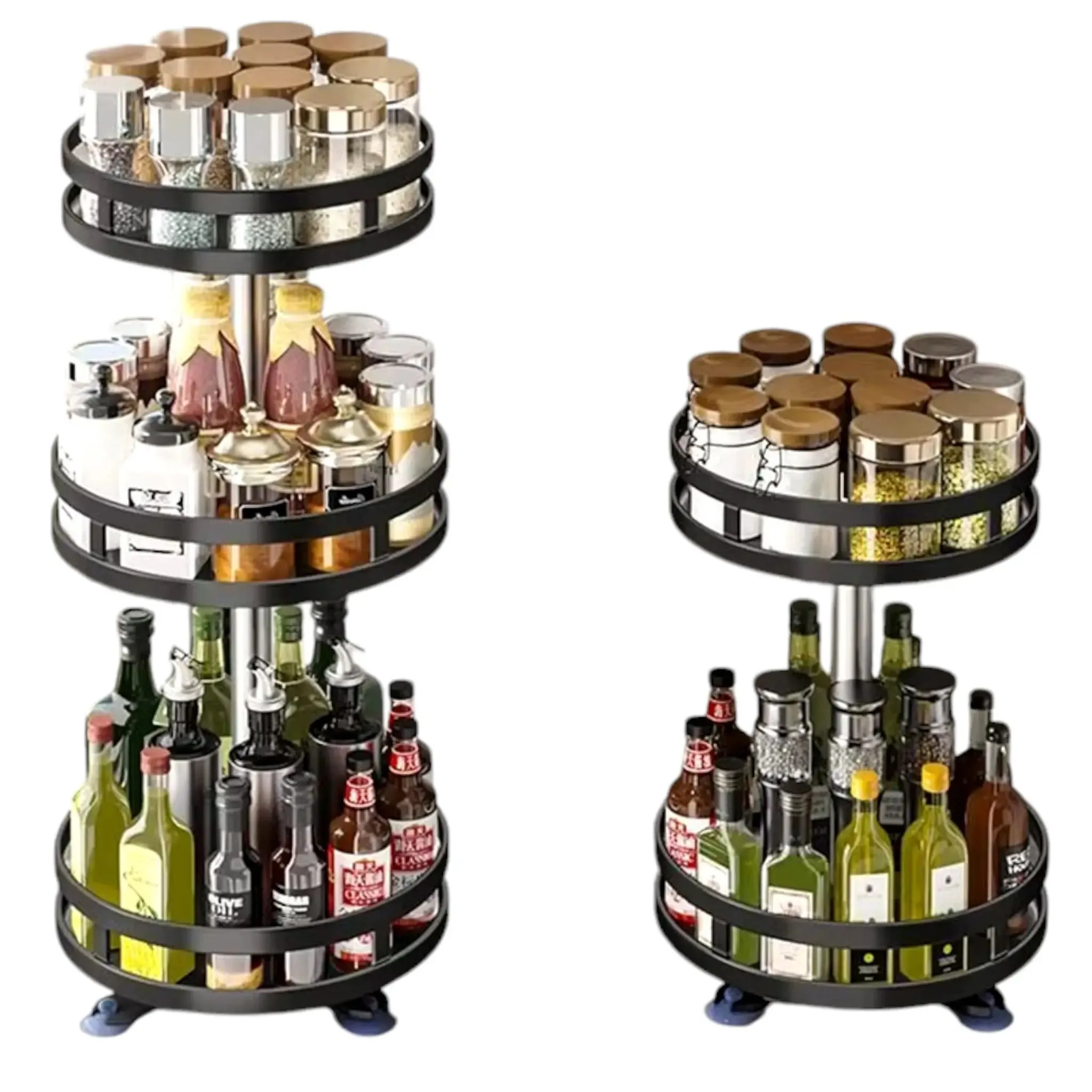 Spice Organizer – 360° Rotatable Rack for Kitchen Storage