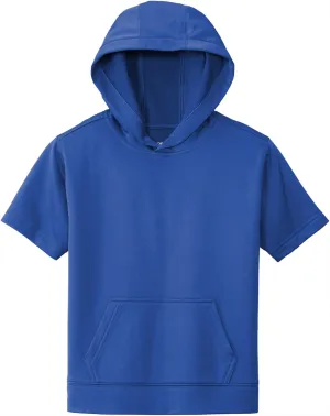 SPORT-TEK Youth Sport-Wick Fleece Short Sleeve Hooded Pullover YST251
