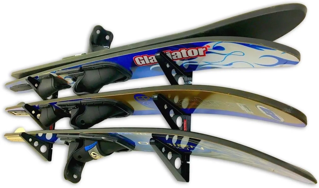 StoreYourBoard Water Ski Wall Mount Storage Rack, Waterski Gear Organization System, Horizontal Home and Garage Organizer