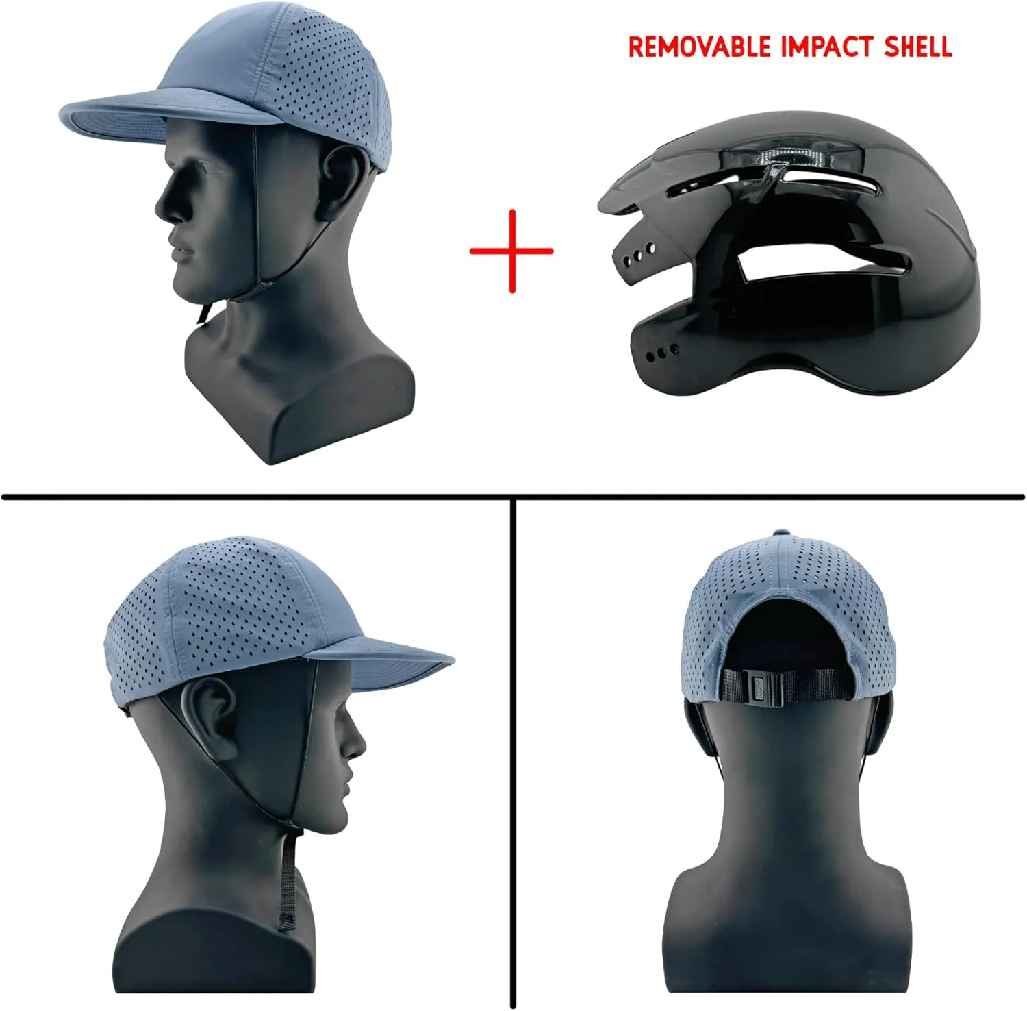 Surf Hat with Bump Cap for Head Protection, Watersports Hat for Surfing, Kayaking, Rafting