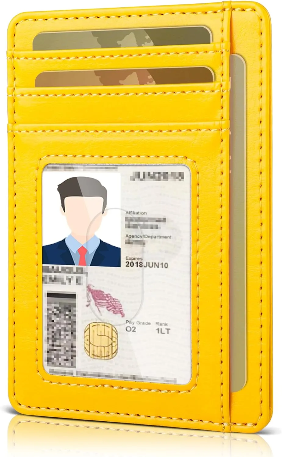 Teskyer Slim Wallet for Men, Minimalist Front Pocket RFID Blocking Leather Wallet Credit Card Holder for Men & Women