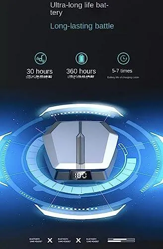  TUTT JX10 TWS Wireless Earbud  Gaming BT 5.3 | Headset Sport LED Display | Noise Cancelling  Earphones  for Pro Gamers