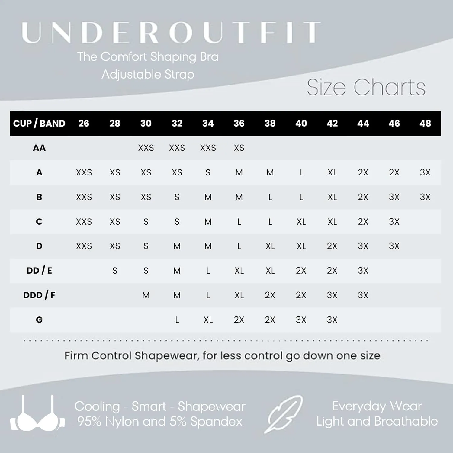 Underoutfit Bra for Women - Wireless Everyday Bra with Adjustable Straps