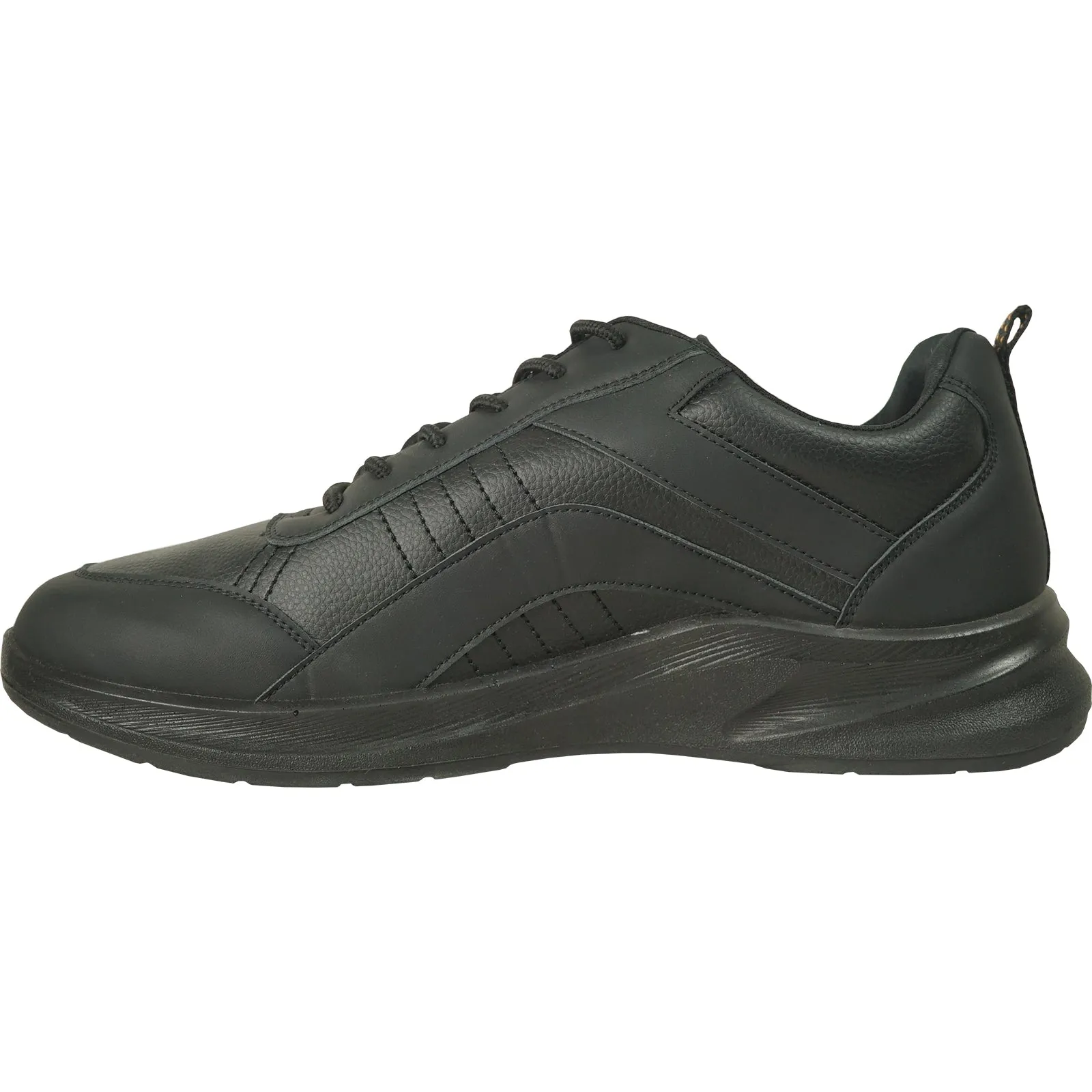 VANGELO Men Slip Resistant Shoe JIMMY-4 Black - Wide Width Available