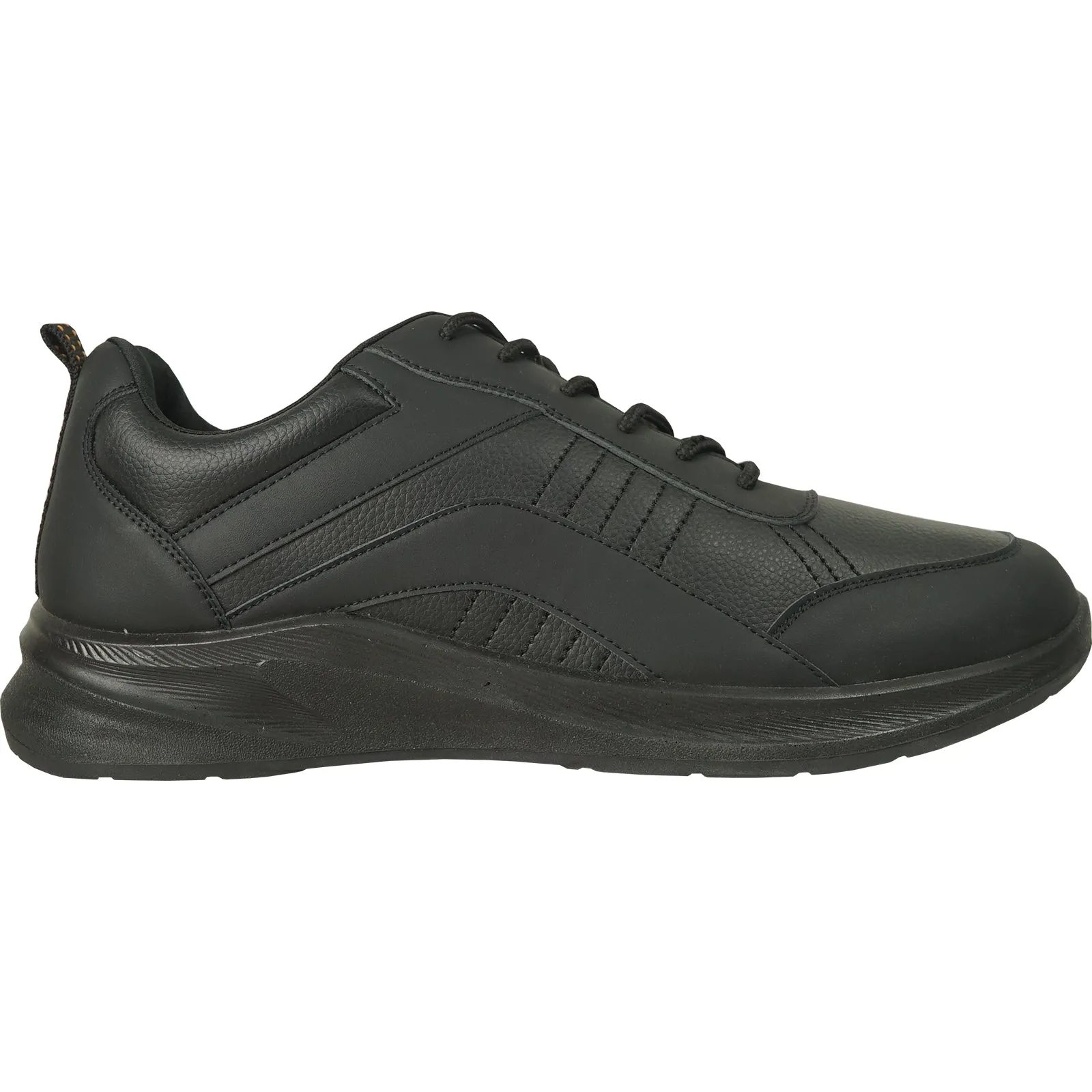 VANGELO Men Slip Resistant Shoe JIMMY-4 Black - Wide Width Available