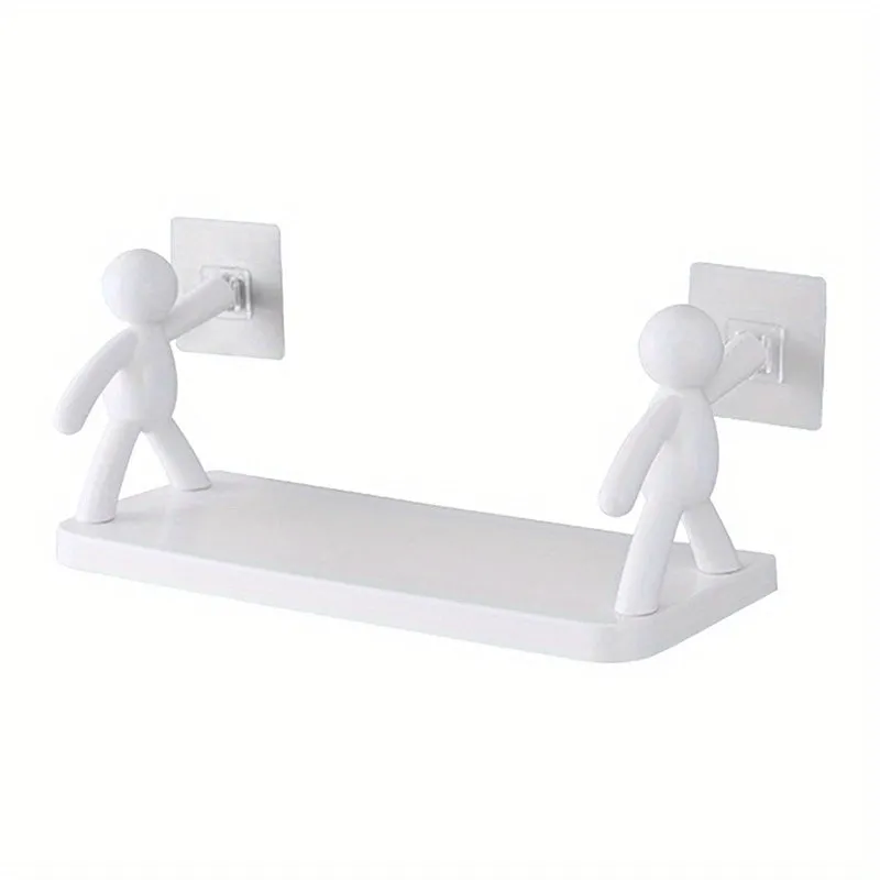Versatile Storage Shelf Compact Cute and SelfAdhesive Bathroom Organizer