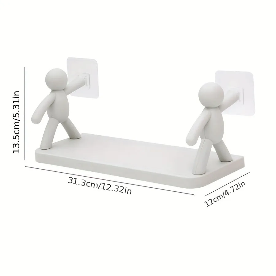 Versatile Storage Shelf Compact Cute and SelfAdhesive Bathroom Organizer