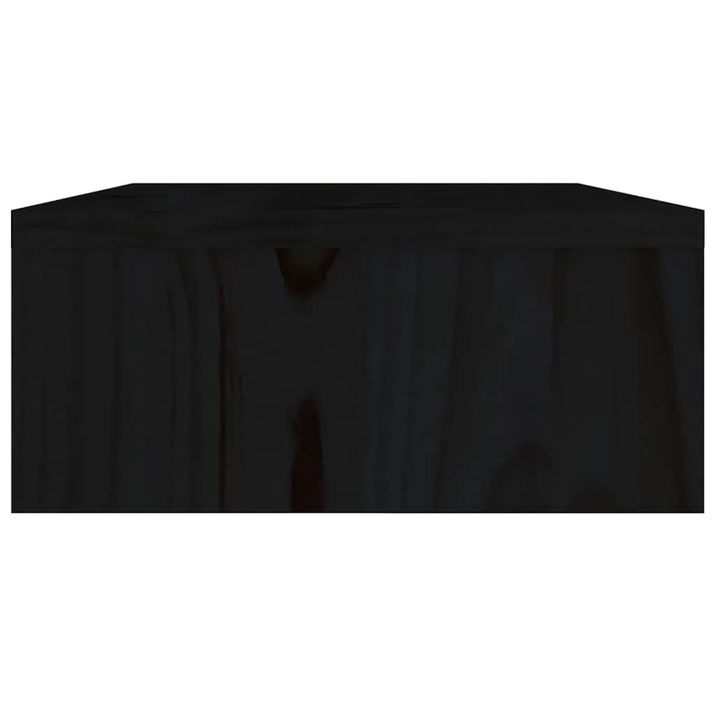 vidaXL Monitor Stand, Solid Wood Pine, 23.6"x9.4"x4.1", Black