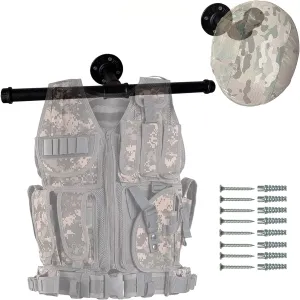 Wall Mount Hanger Holder Iron Tactical Gear for Training Vest,Armor Breastplate Helmet Organizer